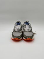 Sneakers Uomo Philippe Model Tropez Haute In Pelle e Nylon Verde Militare e Dettagli Fluo art. TKLU WNV2 - immagine 3