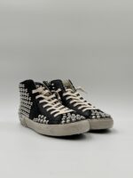 Sneakers Stivaletto Donna Philippe Model Paris Prsx High in Pelle Nera e Borchie art. PRHD SVV1 - immagine 2