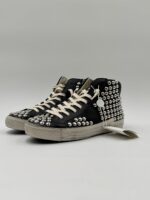 Sneakers Stivaletto Donna Philippe Model Paris Prsx High in Pelle Nera e Borchie art. PRHD SVV1 - immagine 4