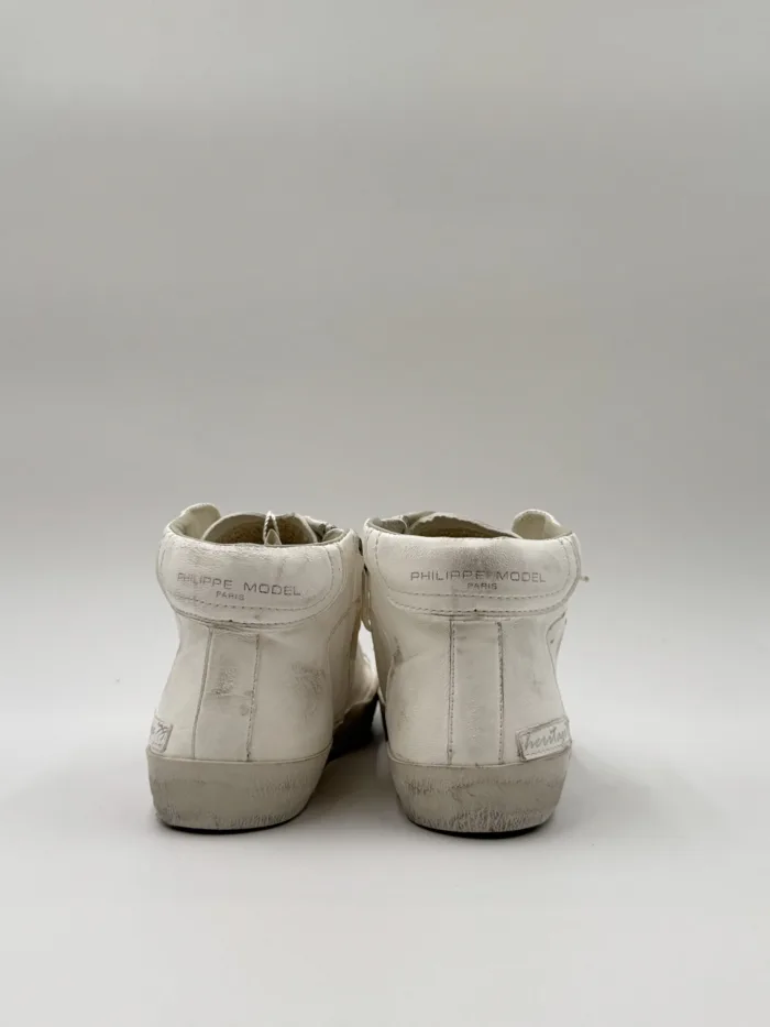 Sneakers Stivaletto Donna Philippe Model Paris Prsx High in Pelle Nera art. PRHD HE01, foto 5 di 5
