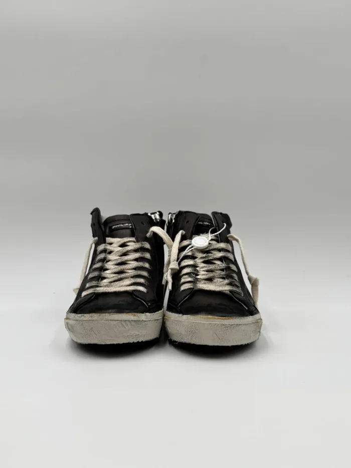 Sneakers Stivaletto Donna Philippe Model Paris Prsx High in Pelle Nera art. PRHD HE02, foto 3 di 5