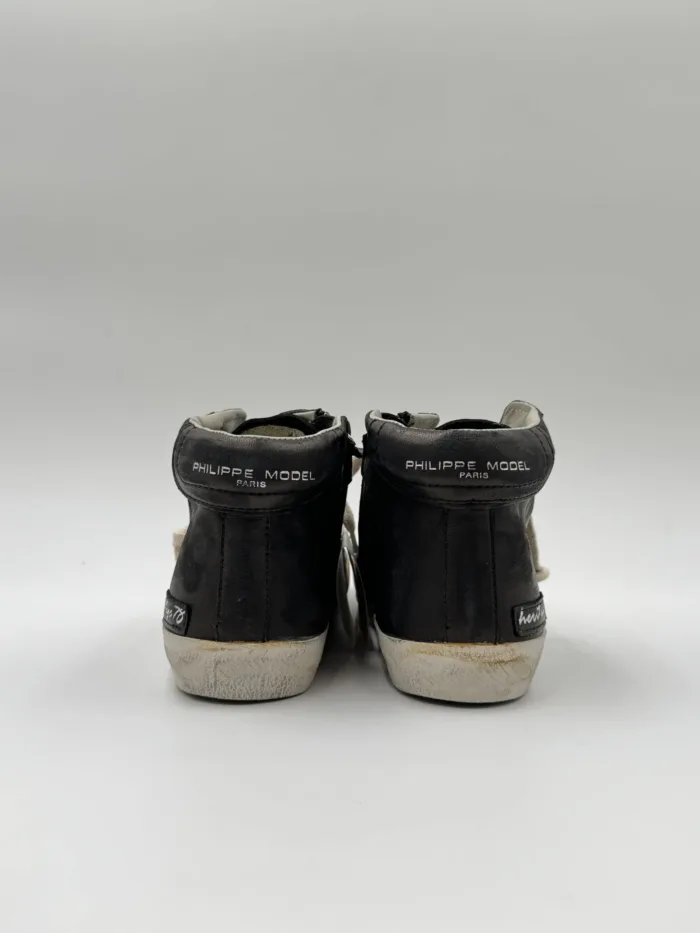 Sneakers Stivaletto Donna Philippe Model Paris Prsx High in Pelle Nera art. PRHD HE02, foto 5 di 5