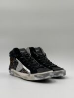 Sneakers Stivaletto Donna Philippe Model Paris Prsx High in Cavallino Maculato e Glitter art. PRHD VGA1 - immagine 2