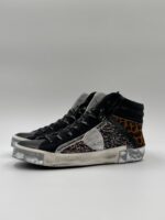 Sneakers Stivaletto Donna Philippe Model Paris Prsx High in Cavallino Maculato e Glitter art. PRHD VGA1 - immagine 4