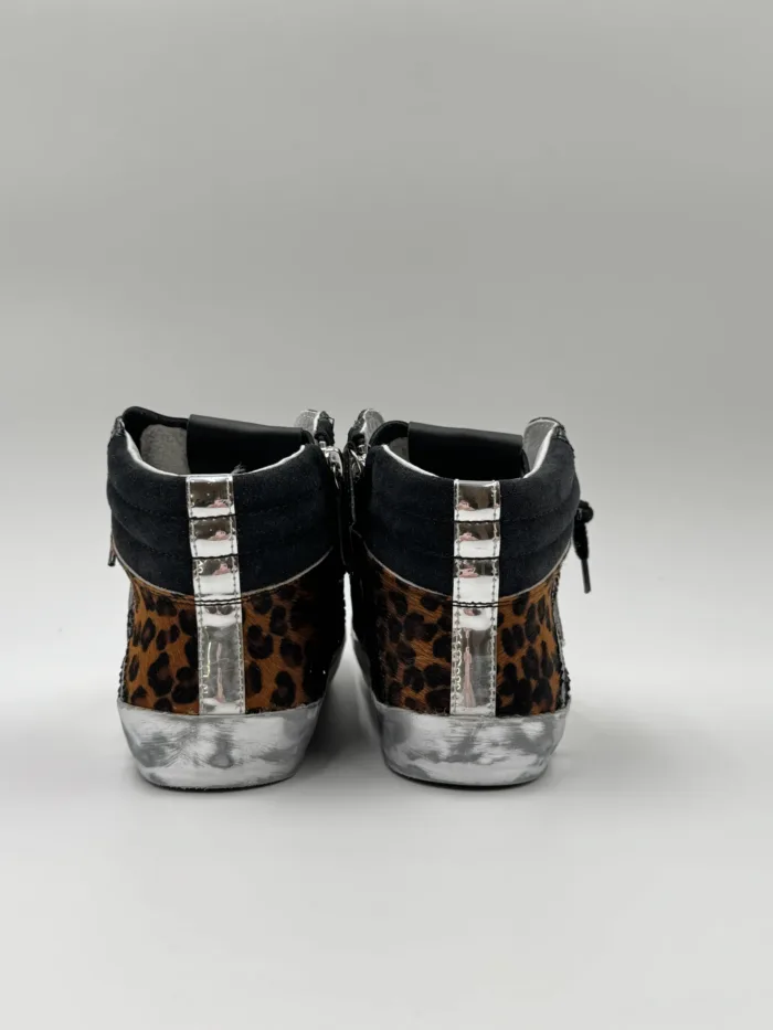 Sneakers Stivaletto Donna Philippe Model Paris Prsx High in Cavallino Maculato e Glitter art. PRHD VGA1, foto 5 di 5