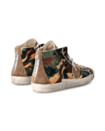 Stivaletto Sneakers Uomo Philippe Model Paris Prsx In Pelle Verde Mimetica e Linguetta in Camoscio cod. PRHU CT01 - immagine 4