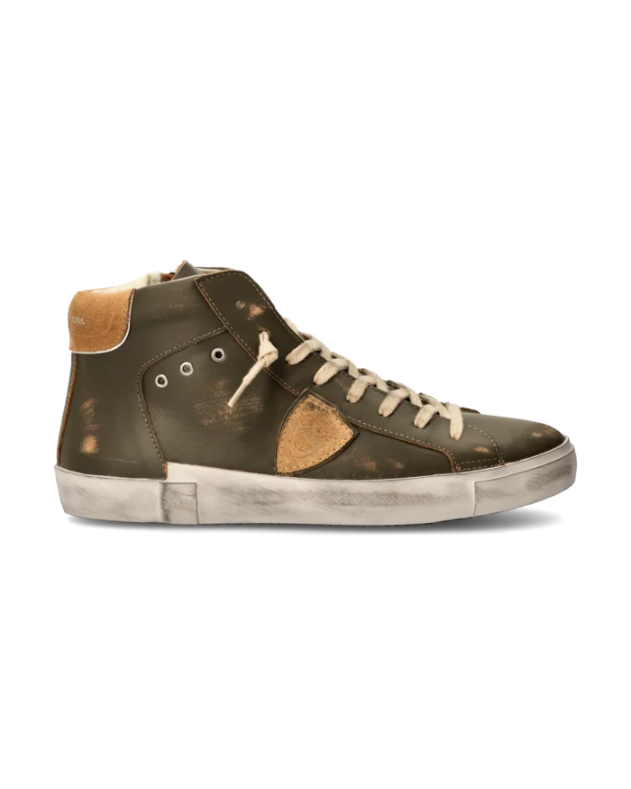 Stivaletto Sneakers Uomo Philippe Model Paris Prsx In Pelle Verde cod. PRHU OS02, foto 1 di 1