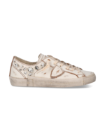 Sneakers Donna Paris Prsx Philippe Model in Pelle Bianca con Diamanti art. PRLD DMY2
