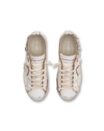 Sneakers Donna Paris Prsx Philippe Model in Pelle Bianca con Diamanti art. PRLD DMY2 - immagine 3