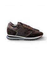 Sneakers Uomo Philippe Model Tropez in Pelle e Camoscio Testa di Moro cod. TZLU XI01