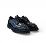 Derby Vail Barrett Uomo con Cucitura sulla Vaschetta in Pelle Spazzolata Nera art. 013.2 - immagine 2