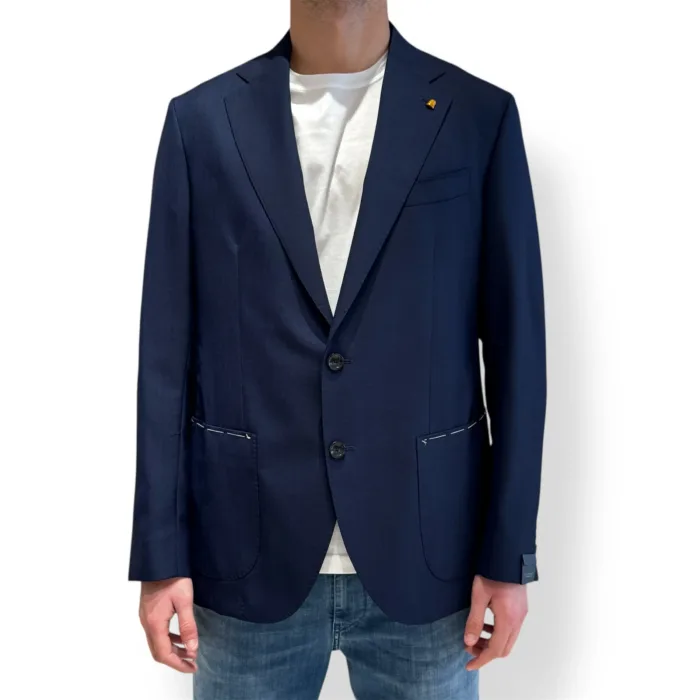 Giacca Latorre in Lana Sfoderata Vitale Barberis Blu Drop 4 Art. F44 PU0091/101, foto 1 di 3