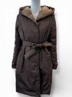 Piumino Imbottito Lungo MaxMara Weekend Cioccolato e Cammello reversibile  Art. Uggioso - immagine 5