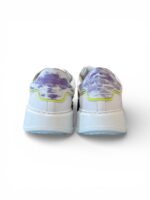 Sneakers Donna Philippe Model Temple in Pelle Bianca e Spoiler Lilla Effetto Vernice art. BTLD VEN1 - immagine 5