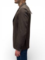 Giacca Lardini in Misto Lino Loro Piana Summertime Marrone Art. CN6202E CN64522 450 - immagine 2
