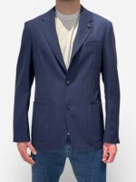 Giacca Lardini in Misto Lino Loro Piana Summertime Blu Art. CN6202E CN64522 840