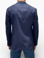 Giacca Lardini in Misto Lino Loro Piana Summertime Blu Art. CN6202E CN64522 840 - immagine 3