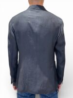 Giacca Doppiopetto Lardini In Puro Lino Blu Art. CN6203E CN64404 850 - immagine 3