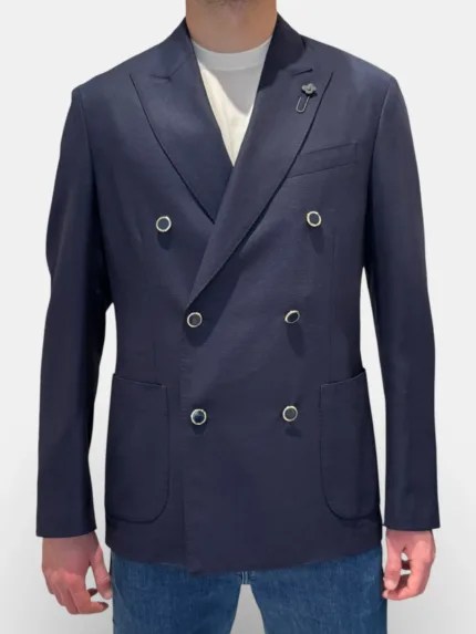 Giacca Doppiopetto Lardini Sfoderata Blu Art. CN6203EJ CN64504 850