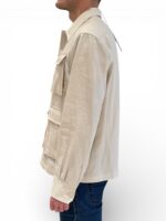 Giacca Sahariana Lardini in Misto Lino Beige Chiaro Art. PAARON PAIF66408 150 - immagine 2