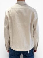 Giacca Sahariana Lardini in Misto Lino Beige Chiaro Art. PAARON PAIF66408 150 - immagine 3