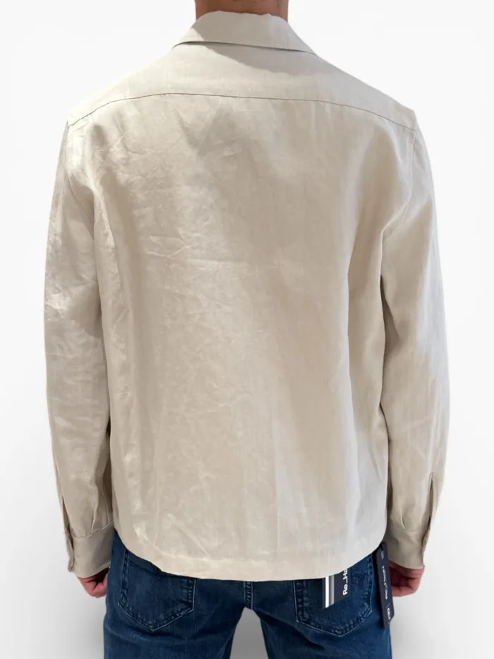 Giacca Sahariana Lardini in Misto Lino Beige Chiaro Art. PAARON PAIF66408 150, foto 3 di 3
