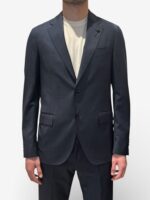 Abito Lardini Semifoderato in Tessuto Loro Piana Zelander Dream Blu Denim Art. CN445AE CN64416 820