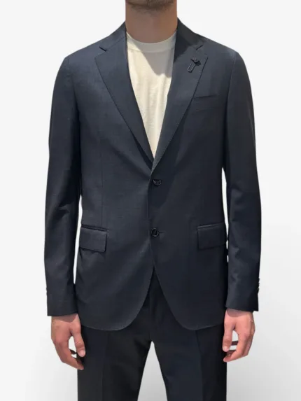 Abito Lardini Semifoderato in Tessuto Loro Piana Zelander Dream Blu Denim Art. CN445AE CN64416 820