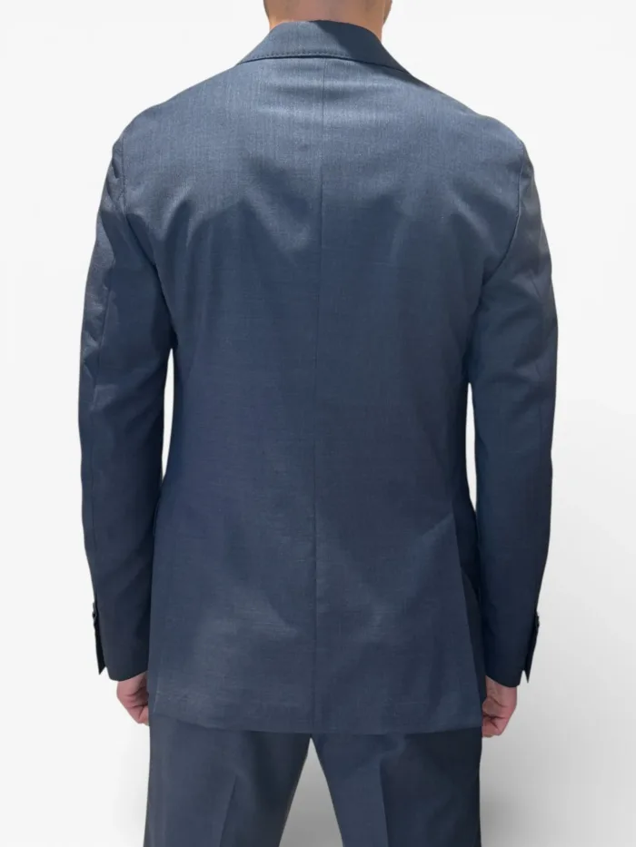 Abito Lardini Semifoderato in Tessuto Loro Piana Zelander Dream Blu Denim Art. CN445AE CN64416 820, foto 3 di 7