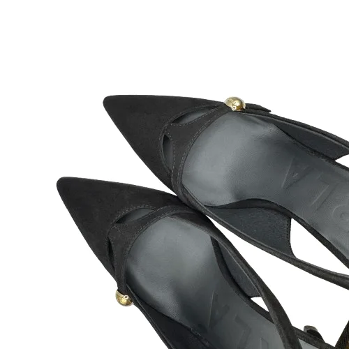 Slingback Furla in Camoscio Nero Tacco 10 cm art. YK87SFE-C10000, foto 5 di 5