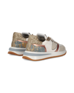Sneakers Donna Philippe Model Tropez 2.1 Bianco Oro e Azzurro cod. TYLD WD01 - immagine 4