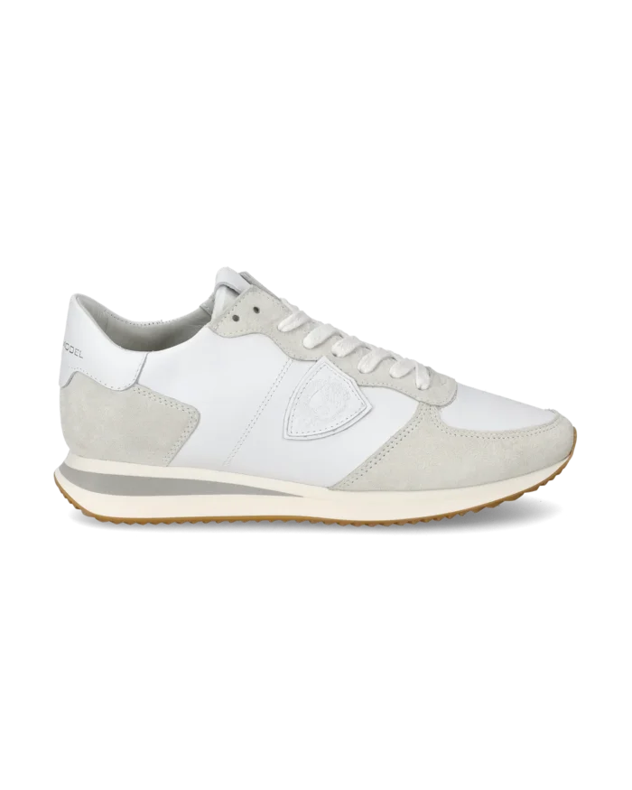 Sneakers Donna Philippe Model Tropez In Pelle e Camoscio Bianco art. TZLD 6001, foto 1 di 6