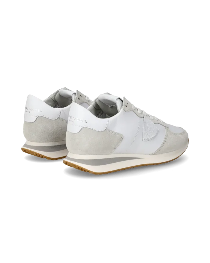 Sneakers Donna Philippe Model Tropez In Pelle e Camoscio Bianco art. TZLD 6001, foto 5 di 6