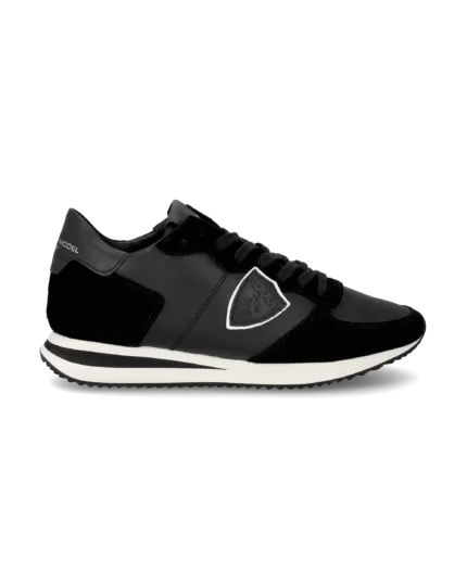 Sneakers Donna Philippe Model Tropez In Pelle e Camoscio Nero art. TZLD 6004