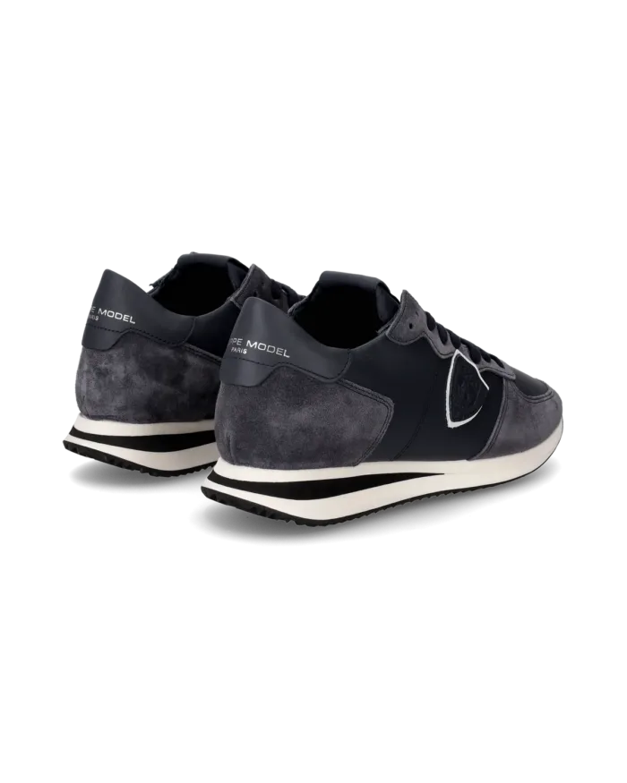 Sneakers Donna Philippe Model Tropez In Pelle e Camoscio Blu art. TZLD 6005, foto 3 di 5