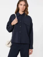 Camicia MaxMara Weekend in Fresco Lana Blu Art. WKDMULINO - immagine 4