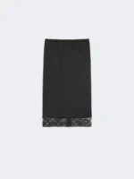 Gonna MaxMara Weekend in Raso Con Pizzo Nero Art. WKDDIORAMA