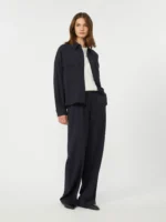 Pantalone MaxMara Weekend in Fresco Lana Blu Art. WKDMALLO - immagine 4