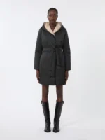 Piumino Imbottito Lungo MaxMara Weekend Beige e Nero reversibile  Art. Uggioso - immagine 3
