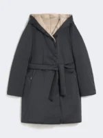 Piumino Imbottito Lungo MaxMara Weekend Beige e Nero reversibile  Art. Uggioso