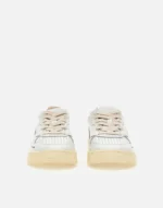 Sneakers Autry Donna In Pelle Bianca, Spoiler Salmone e Scritta art. AULW DL03 - immagine 3