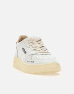 Sneakers Autry Donna In Pelle Bianca, Spoiler Salmone e Scritta art. AULW DL03 - immagine 2