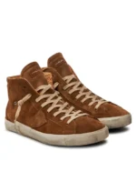 Stivaletto Sneakers Uomo Philippe Model Paris Prsx In Pelle Scamosciata Cuoio ed Imbottitura Interna cod. PRHU DF03 - immagine 2