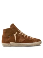 Stivaletto Sneakers Uomo Philippe Model Paris Prsx In Pelle Scamosciata Cuoio ed Imbottitura Interna cod. PRHU DF03