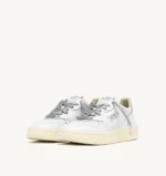 Sneakers Autry Donna in Pelle Bianca con Laccio Argento art. AULW SW02 - immagine 2