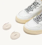 Sneakers Autry Donna in Pelle Bianca con Laccio Argento art. AULW SW02 - immagine 5