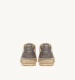 Sneakers Autry Medalist Donna Super Vintage in Pelle Bianca, Pelle Rosa Tallone Argento art. AVLW MT06 - immagine 6