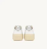 Sneakers Autry Platform Donna in Pelle Bianca con Spoiler Argento art. PTLW LL05 - immagine 4