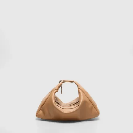 Borsa media da polso o a Spalla Minobossi in Morbida Nappa Nocciola art. BRACELET JANE NAPPA ROSE GOLD