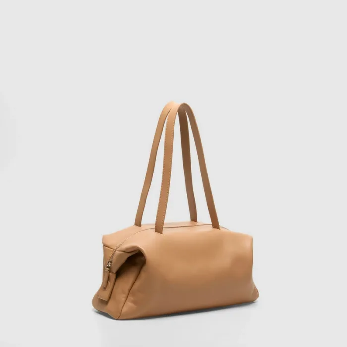 Borsa media da polso o a Spalla Minobossi in Morbida Nappa Nocciola art. BRACELET JANE NAPPA ROSE GOLD, foto 4 di 5
